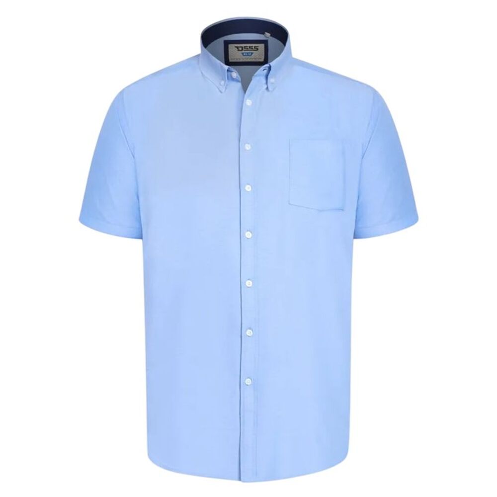 Duke Mens James D555 Tall Short-Sleeved Shirt / Sky Blue
